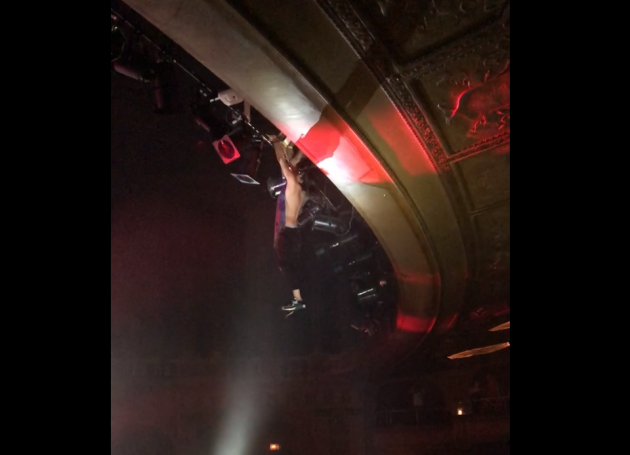 Man Dangles From Balcony At Above & Beyond Show