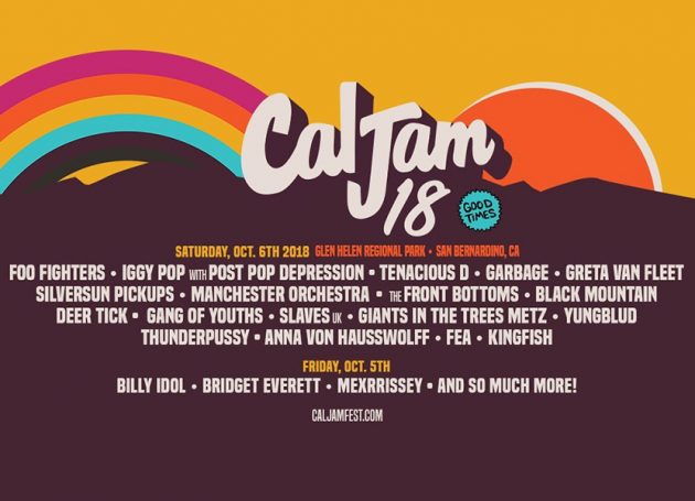 Foo Fighters, Billy Idol, Iggy Pop To Headline Cal Jam 18