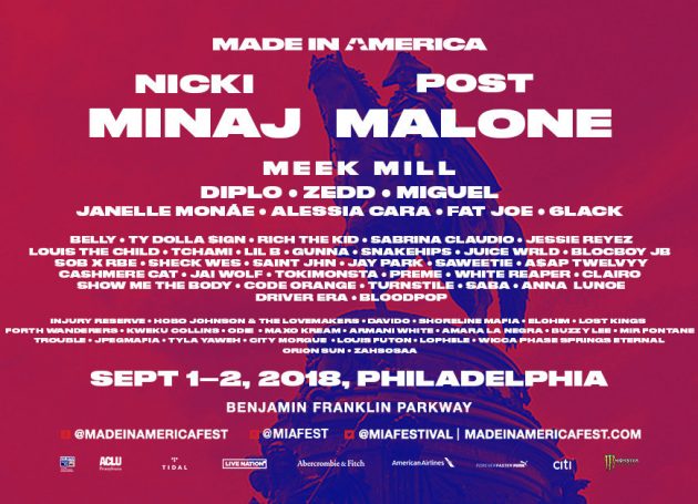 Nicki Minaj And Post Malone To Headline Jay-Z's Made In America Festival