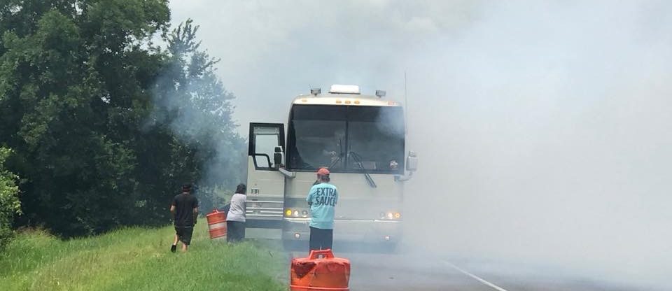 Shenandoah's Tour Bus Catches Fire