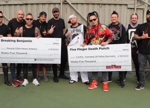 Five Finger Death Punch & Breaking Benjamin Donate $190,000 From Tour To Charity