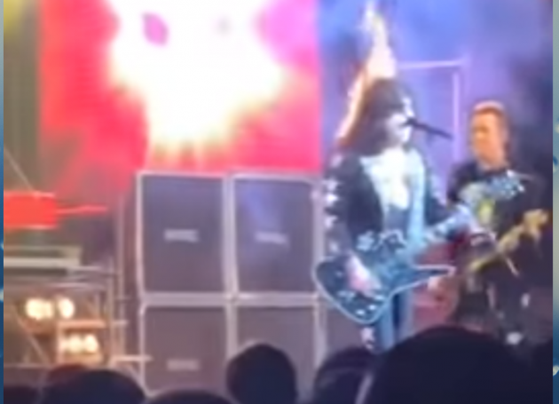 KISS Cover Band Guitarist Catches On Fire During Show