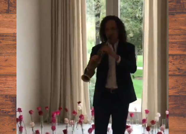 No Big Deal Indeed: Kanye Has Kenny G Play For Kim In Living Room For V-Day