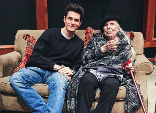 John Mayer Gets A Surprise Visit From Joni Mitchell