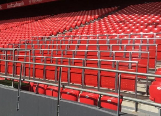 Spanish Stadium Adds 'Safe Standing' Rail System