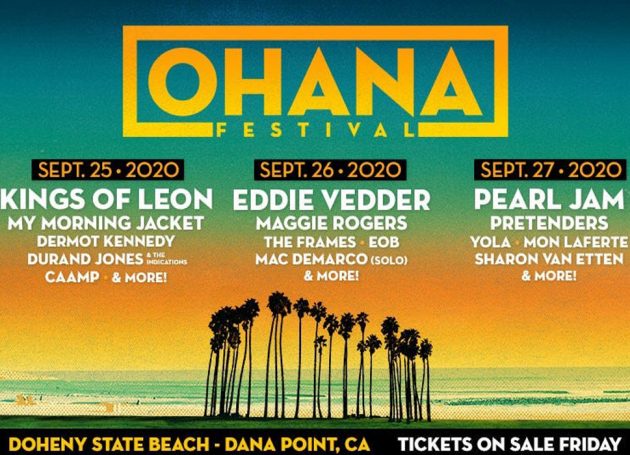 Ohana Festival Announces Kings Of Leon, Eddie Vedder and Pearl Jam As Headliners