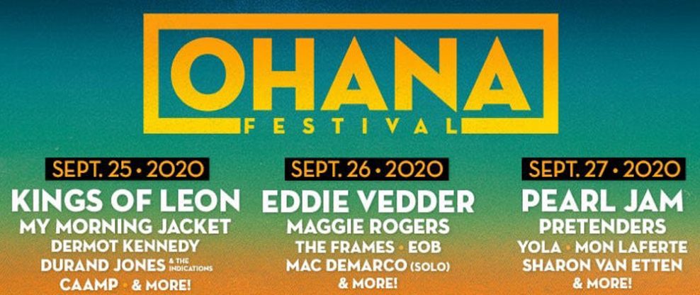 Ohana Festival Announces Kings Of Leon, Eddie Vedder and Pearl Jam As Headliners