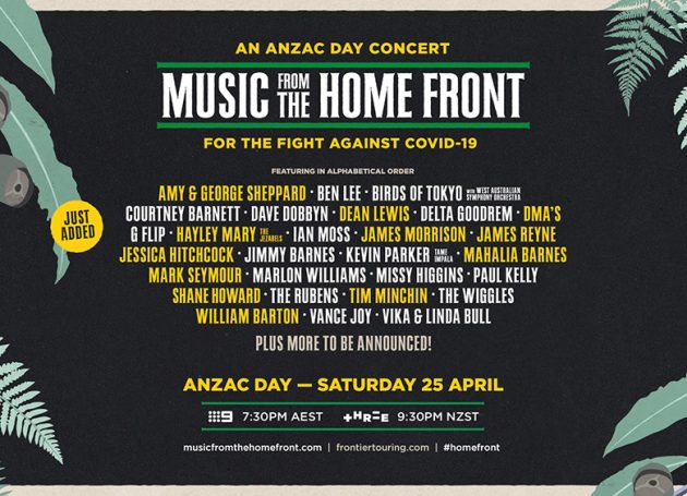 Frontier Touring Announces Music From The Homefront, A Virtual Music Fest For ANZAC Day