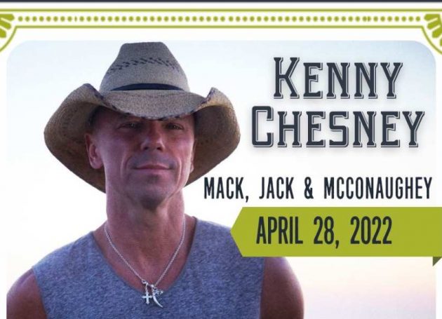 Mack, Jack And McConaughey Charity Event Announces Headliner Kenny Chesney