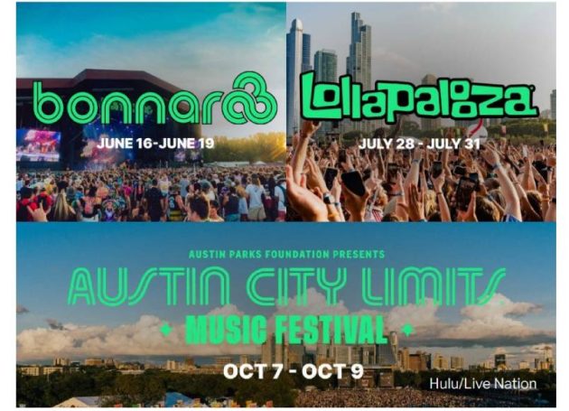 Hulu Named Official Streaming Partner for Bonnaroo, Lollapalooza, and Austin City Limits