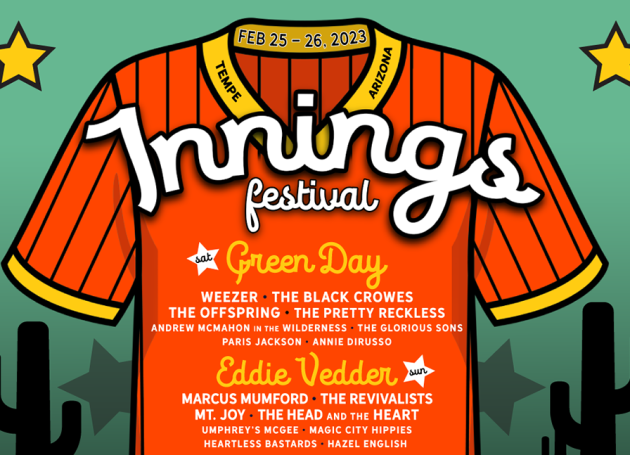 Green Day And Eddie Vedder To Headline Innings 2023 As The Festival Expands To Florida