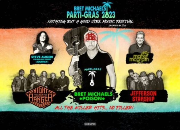 Bret Michaels Announces 2023 Parti-Gras Tour With Night Ranger and Jefferson Starship