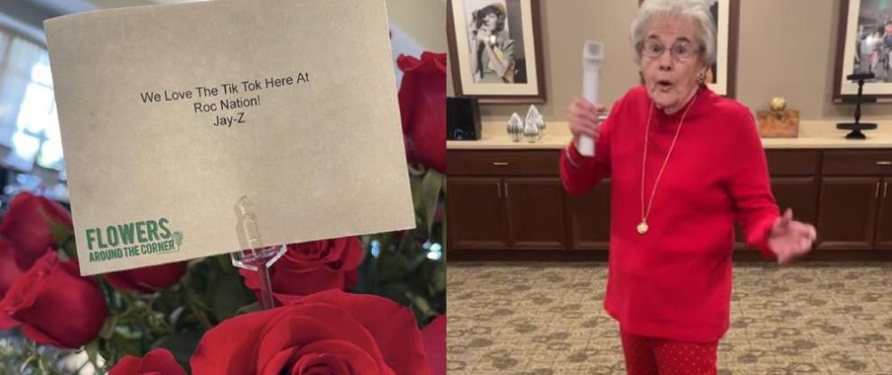 Arcadia Senior Living Gets Roses from Jay-Z & Rihanna For TikTok Re-Creation of Rihanna's Super Bowl Halftime Show