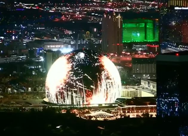 The MSG Sphere At The Venetian Resort Dazzles With Fourth of July Display