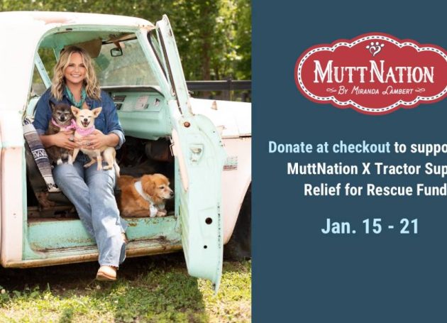 Miranda Lambert's MuttNation & Tractor Supply Announce 'Relief For Rescues' Fundraiser