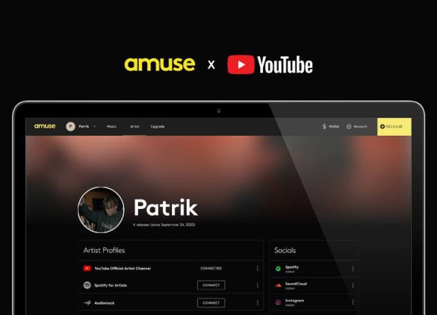 Amuse Presents Direct Integration with YouTube For Official Artist Channels