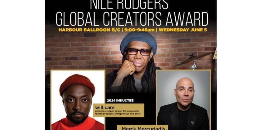 will.i.am Named 2024 Recipient Of Nile Rodgers Global Creator Award