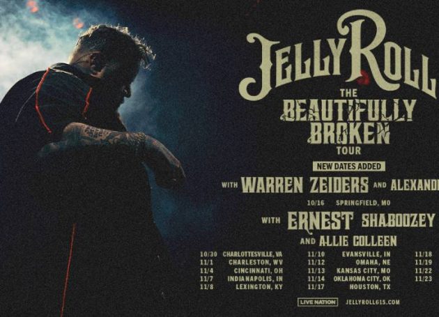 Jelly Roll Extends His Beautifully Broken Headlining Tour With Warren Zeiders, Shaboozey & More