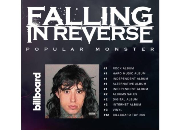 Falling In Reverse New Release 'Popular Monster' Hits No. 1 On Rock Album Chart